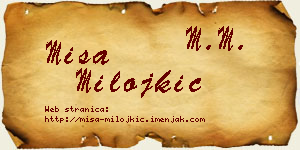Miša Milojkić vizit kartica